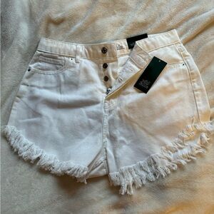 White wild fable denim shorts